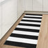 Seavish Black and White Striped Rug, 23.6" x 51.2" Indoor Outdoor Door Mat Welcome Mats for Front Door Layering Rug Front Porch Mat Rug Handmade Woven Rug Runner Farmhouse Rug Washable Throw Rugs