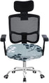 SearchI Seat Covers for Dining Room Chairs Stretch Printed Chair Seat Covers Set of 4, Removable Washable Upholstered Chair Seat Protector Cushion Slipcovers for Kitchen, Office(Leaves Pattern)