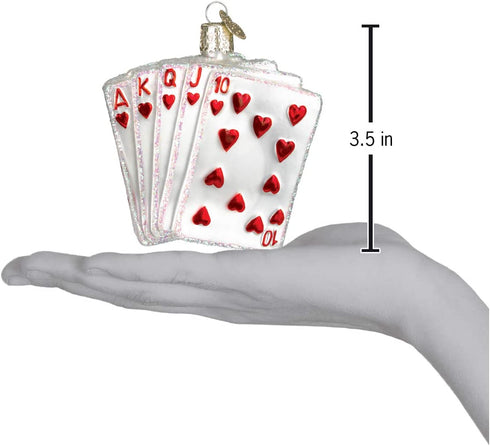 Old World Christmas Ornaments: Vegas Baby Glass Blown Ornaments for Christmas Tree, Royal Flush (44035)
