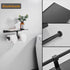 Matte Black Toilet Paper Toilet Holder with Shelf/ Dual Rolls Commercial Toilet Paper Dispenser with Storage Shelf for Wipes, Tissues, Cell Phone. Wall Mounted with Glue or Screws, Aluminum