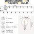 RTTY Outdoor String Lights 25ft, G40 Led Patio Lights with 13pcs Bulbs,Waterproof Shatterproof Dimmable Hanging Globe Outdoor Lights for Cafe,Bistro & Backyard