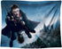 Gloria Nelly Magician Riding a Broom Tapestry,Magical Forest Magic Castle Digital Printed Wall Hanging,Hanging Dorm Bedroom Living Room Decorations,60" — 80" / 150cm — 200cm