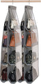 Zebricolo, Purse Organizer Closet, 2 Pack, Purse Hanger Closet, 8 Pockets, Bag Organizer for Closet, Larger Pockets, Purse Organizer for Closet, Metal Hooks, Purse Storage Organizer, Gray