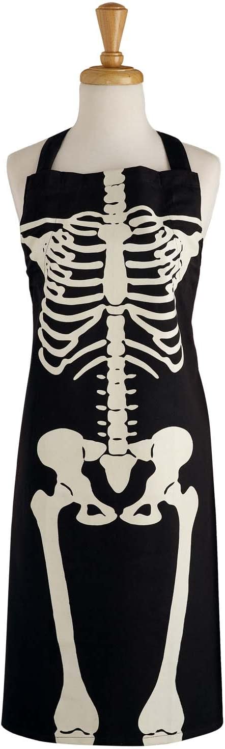 DII Halloween Basics Collection Kitchen, Apron Set, Skeleton 2 Piece