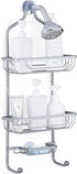 Hanging Shower Caddy, Maxdoux Bathroom Storage Rack Over Shower Head Aluminum 100% Anti-Rust Shower Organizer With Basket for Soap and 2 Hooks, Extra Wide Shower Storage for Shampoo, Conditioner, Gray