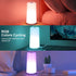 A.T.Lums Table Lamp - Touch Sensor Bedside Lamp, 3-Level Dimmable Warm White Lamp and RGB Color Changing Nightstand Light for Bedroom, Living Room, Office, Baby Kids Room