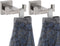JQK Bath Towel Hook, SUS 304 Stainless Steel Coat Robe Clothes Hook for Bathroom Kitchen Garage Wall Mounted(Pack of 2), Brushed Finish, TH200-BN-P2