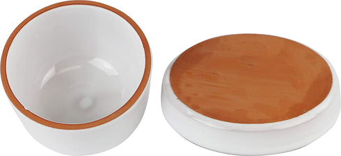 Eurita by Reston Lloyd Terra Cotta Garlic Roaster, White