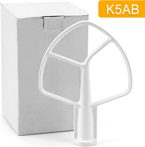 K5AB K5SS Kitchen Mixer Aid Coated Flat Beater by AMI PARTS -Replacement for Mixer 5 QT W10807813,9707670 with Model KSM50 KSM5 KSM450