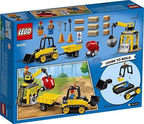 LEGO City Construction Bulldozer 60252 Toy Construction Set, Cool Building Set for Kids (126 Pieces)
