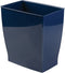 iDesign Spa Rectangular Trash, Waste Basket Garbage Can for Bathroom, Bedroom, Home Office, Dorm, College, 2.5 Gallon, Navy