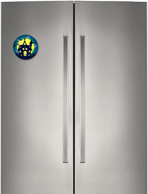 Halloween Magnets Garage Door Decorations, Fall Magnets Haunted House Magnetic Decal for Cars, Fridge, Locker, 5 1/2 Inch