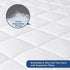 Twin Mattress Pad Protector Waterproof, Absorbent Mattress Pads Quilted Fitted Mattress Protector Twin, Mattress Cover Down Alternative Filling, Deep Pocket Stretches up to 16 Inch