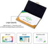 NDYDGUN Business Card Case Wood Business Card Holders, Pocket Business Card Case Walnut & Stainless Steel For Men &Women
