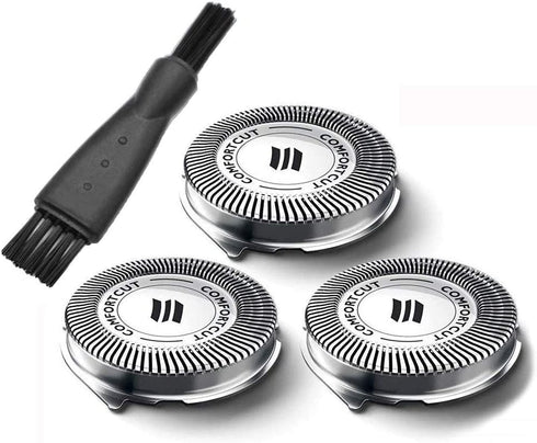 Razor Blade Shaver Replacement Head for Philips Norelco HQ8 Series 3000 2000 000 S738 PT720 PT724 PT730 AT810 AT830 HQ6090 3 Pieces Shaving Head Cutter