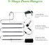 S-Shape Pants Hangers Space Saving Trousers Hangers 4 Pack, 5 Layer Stainless Steel S-Shape Trousers Hangers