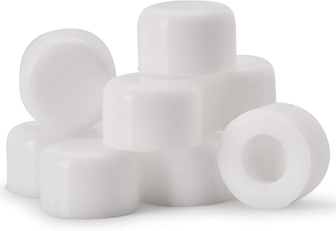 Premium Rubber Door Stop Stud Replacement Tips – Doorstopper Bumpers, Springe Hinge End Caps for Wall & Floor Protection – Universal Size (White)