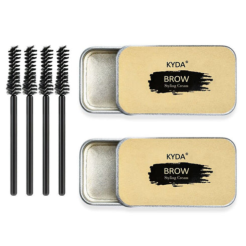 Ownest 2 PCS Eyebrow Soap Kit,Brows Styling Soap,Long Lasting Waterproof Smudge Proof Eyebrow Styling Pomade for Natural Brows, 3D Feathery Brows Makeup Balm