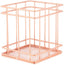 Vbestlife Storage Basket, Rose Gold Iron Storage Basket Organizer Storage Holder Desktop Decor for Home/Office(B)