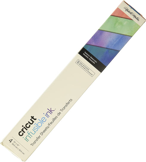 Cricut Infusible Ink Transfer Sheets -4 Sheets 12" x 12" - Watercolors Print Pattern - For Cricut EasyPress, Maker, Explore Air 2