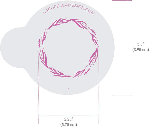 Lacupella 10 pieces Wreath Stencil Set for Cookie Wood Canvas Decorating Artist Art and Craft Monogram Wedding Birthday - Food Grade Reusable Mylar Template - DIY Mixmedia