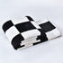 Vessia Large Flannel Fleece Plush Blanket Throw Size(50"x70") - Black and White Checker Lightweight Blanket - Super Soft Cozy Microfiber Blanket for Chair, Sofa, Couch, Bed, Camping, Travel