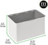 mDesign Plastic Storage Stackable Durable 6 Qt. Container Bin Organizer Box with Lid - for Organizing Kitchen, Pantry, Bathroom, Bedroom - Holds Food, Snacks, Makeup - Light Gray/Clear