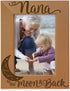 KATE POSH - Nana I Love You to the Moon and Back Engraved Natural Wood Picture Frame, Mother's Day Gifts for Grandma, Birthday Gifts, Best Grandma Ever, Granddaughter & Grandson (4x6-Vertical)