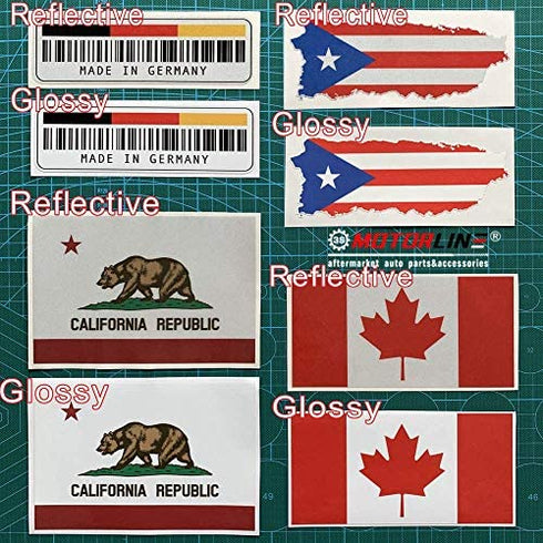 2X Reflective 4'' Polish Eagle Polska Poland USA Flag Decal Sticker Car Vinyl sda1