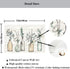 Flower Wall Art Painting Line Wood Texture Botanical Wall Art Canvas Picture Contemporary Botanic in Jar Canvas Artwork for Living Room Bedroom Kitchen Dinning Room Office Home Decor No Frame 24x16in