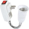 Electop E27 Socket Adapter with On/Off Switch to US Plug,Flexible Extension Lamp Bulb Holder Converter