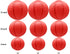 ADLKGG Round Hanging Paper Lanterns Decorations for Party Wedding Birthday Baby Showers Christmas Supplies, Red 12'',10'', 8'', 9 Pack