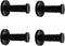 NELXULAS Classic Black Stainless Steel Heavy Duty Wall Mount Hooks, Bath Towel Hooks, Coat Hanger, Handbag Hooks, 4 in Pack (2-4/5")