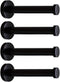 NELXULAS Classic Black Stainless Steel Heavy Duty Wall Mount Hooks, Bath Towel Hooks, Coat Hanger, Handbag Hooks, 4 in Pack (6")