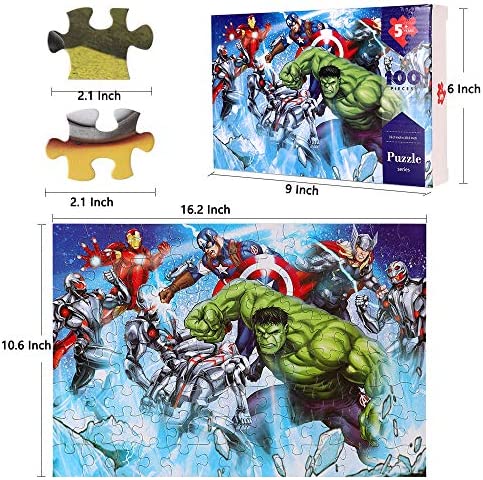 Kids Puzzle,100 Pieces Puzzles for Kids,Cardboard Kids Puzzles for Ages 5-12 Year olds,Educational Jigsaw Puzzle Kids Toy