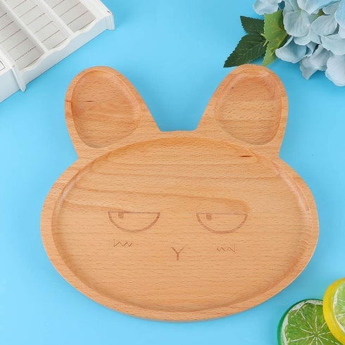 Wooden Food Tray, Dish Plate Dessert Snack Bowl with Compartment Breakfast Serving Platter Dinnerware Set Charcuterie Server Platter