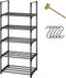 5 Tier Shoe Rack, Stackable Shoe Rack Organizer for 10 Pairs, Durable Space Saving Shoe Shelf, Sturdy Freestanding Shoe Shelf for Closet, Hallway, Entryway, Bedroom, Living Room (5 Tier)