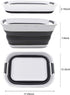 SAMMART 17.5L (4.6 Gallon) Small Collapsible/Foldable/Pop Up/Portable Washing Tub, Water Capacity 13.5L/3.5 Gallon (1, White/Grey)