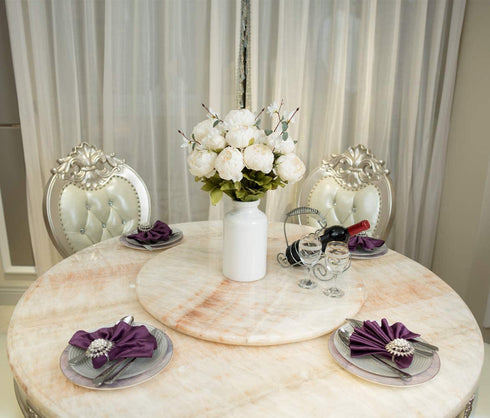 Fule 2 Pack Large Artificial Peony Silk Flower Bouquets Arrangement Wedding Centerpieces (Cream White)