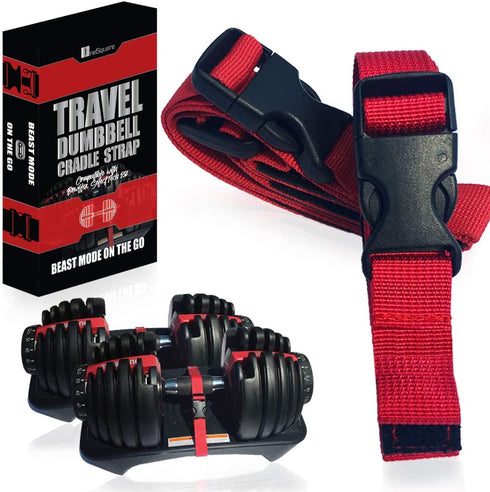 Transport Travel Straps for Dumbbells – Only Compatible with Bowflex SelectTech 552 Adjustable Dumbbells with Fitness Dial - Cradle Base to Dumbbell – Carry and Storage