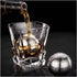 Ecentaur Reusable Stainless Steel Ice Cube Metal Whiskey Stones Ball for Drinks 5.5cm Set of 2