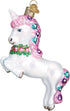 Old World Christmas Glass Blown Ornament Prancing Unicorn