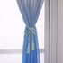 Autumn Dream Linen Ombre Sheer Curtains Voile Rod Pocket Blue and Grey Gardient Semi Sheer Curtains for Bedroom Living Room Nursery, 52by84 inch (2 Panels)
