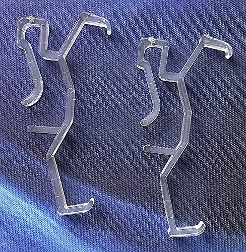 Valance Clips 10pcs 2.5inch Clear Plastic Hidden Retainer Holder Clip for Window Blind Valance,Horizontal Faux & Wood Blinds Parts