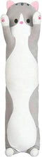 Cartoon Cat Soft Plush Long Throw Pillow Lifelike Animal Neck Pillow Plush Toy