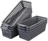 Leendines Small Plastic Storage Baskets, 6 Packs Small Office Baskets