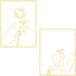 Hotop 2 Pieces Modern Minimalist Abstract Line Art Decor Minimalist Line Drawing Wall Art Decor Line Drawing Metal Wall Art Poster Abstract Woman's Body Shape Art Print for Bedroom Living Room (Gold)
