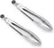 Stainless Steel Kitchen Tongs 2-Piece Set, 8.8-Inch Food Tongs, High Temperature Resistant, with Non-Slip Teeth And Non-Slip Strips, Suitable for Cooking And Grilling (Grip And Stir Food Ice Cubes)