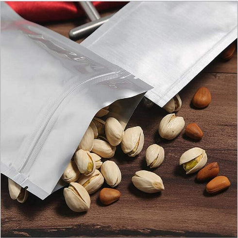 100 Pack Mylar Bags for Food Storage - 6 x 9 Inch Resealable Smell Proof Bags Aluminum Foil Packaging Pouch Bag Silver