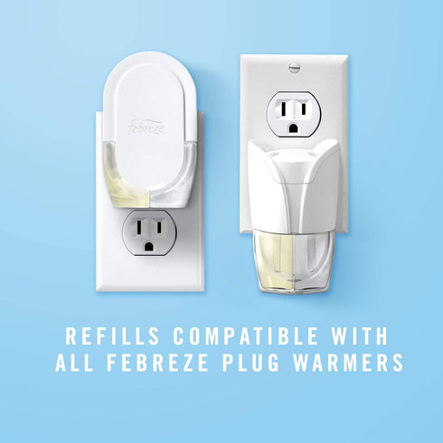 Febreze Plug in Air Fresheners, Heavy Duty Crisp Clean, Odor Eliminator for Strong Odors, Scented Oil Refill (2 Count)